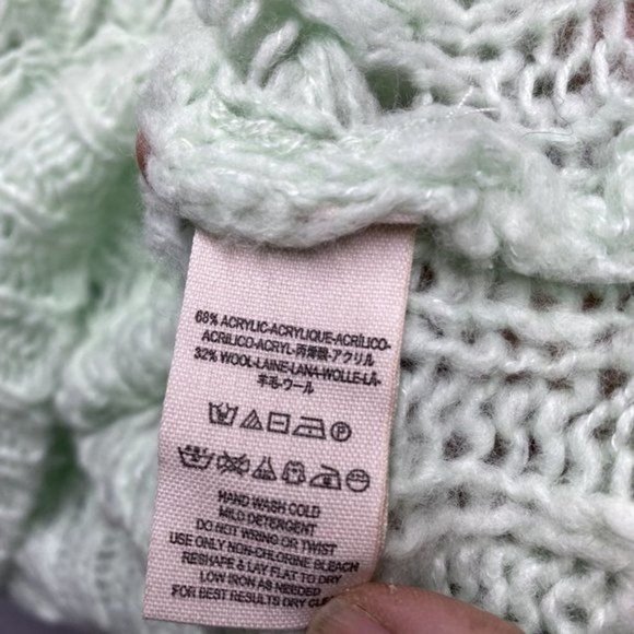 Free People Crashing Waves Pullover Green Sweater - Picture 4 of 5